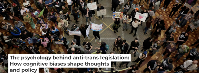 Protesters fill the Iowa state Capitol to denounce a bill that will strip the state civil rights code of protections based on gender identity. AP Photo/Charlie Neibergall Protesters fill the Iowa state Capitol to denounce a bill that will strip the state civil rights code of protections based on gender identity. AP Photo/Charlie Neibergall
